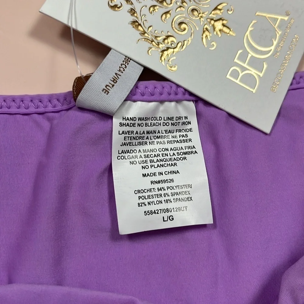 Becca Reveal Crochet Bikini Bottom in Orchid